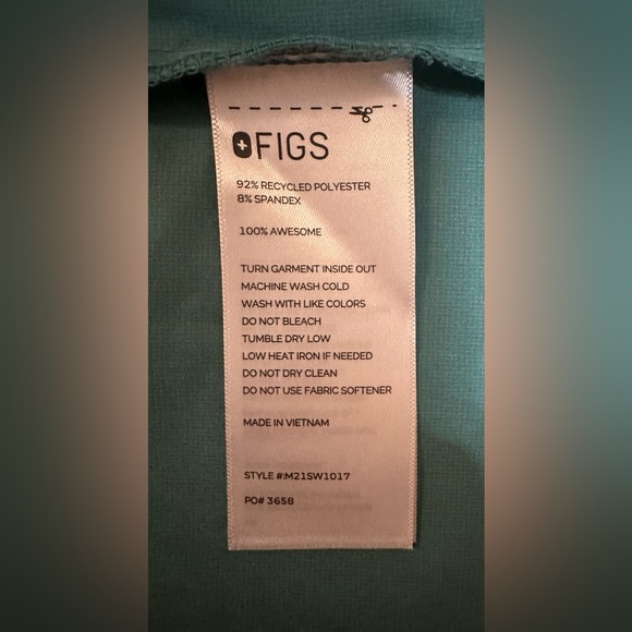 Figs Men’s Leon Three Pocket Short Sleeve Scrub Top Eucalyptus Size M PO #3658 - Picture 6 of 8